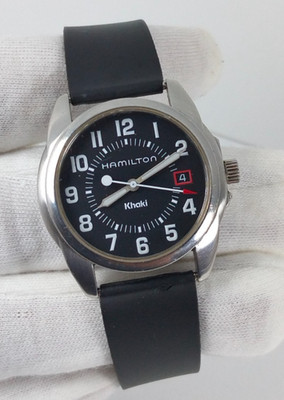Hamilton Khaki Field Quartz 6301 Black Dial Sapphire Crystal 100M