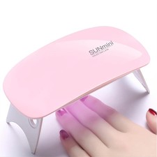 Mini Portable UV LED Nail Dryer Lamp with 6Pcs Light Beads USB Charging