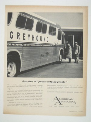 Greyhound Bus Service 1967 American Appraisal Ad Business Travel Advertising