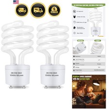 CFL Light Bulbs GU24 Base, T3 Spiral 23Watt 100Watt Equ Soft White 2700K 1600...