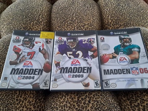 Madden NFL Gamecube 3 Game Lot (2004, 2005, 06) Complete
