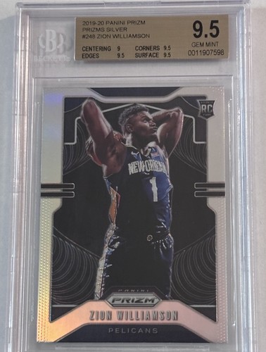 Panini 2019-20 Prizm Zion Williamson RC Prizms Silver #248 BGS 9.5