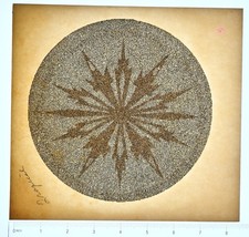 Original VINTAGE 1970s Heat Transfer | Vintage Starburst Circle Glitter Pattern