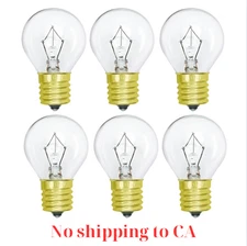 6 Pack 25W S11 E17 Lava Lamp Replacement Bulbs, 2700K Warm White