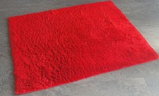 Tapis De Bain En Coton Bio Rouge / Écarlate 55x65cm Sans Latex