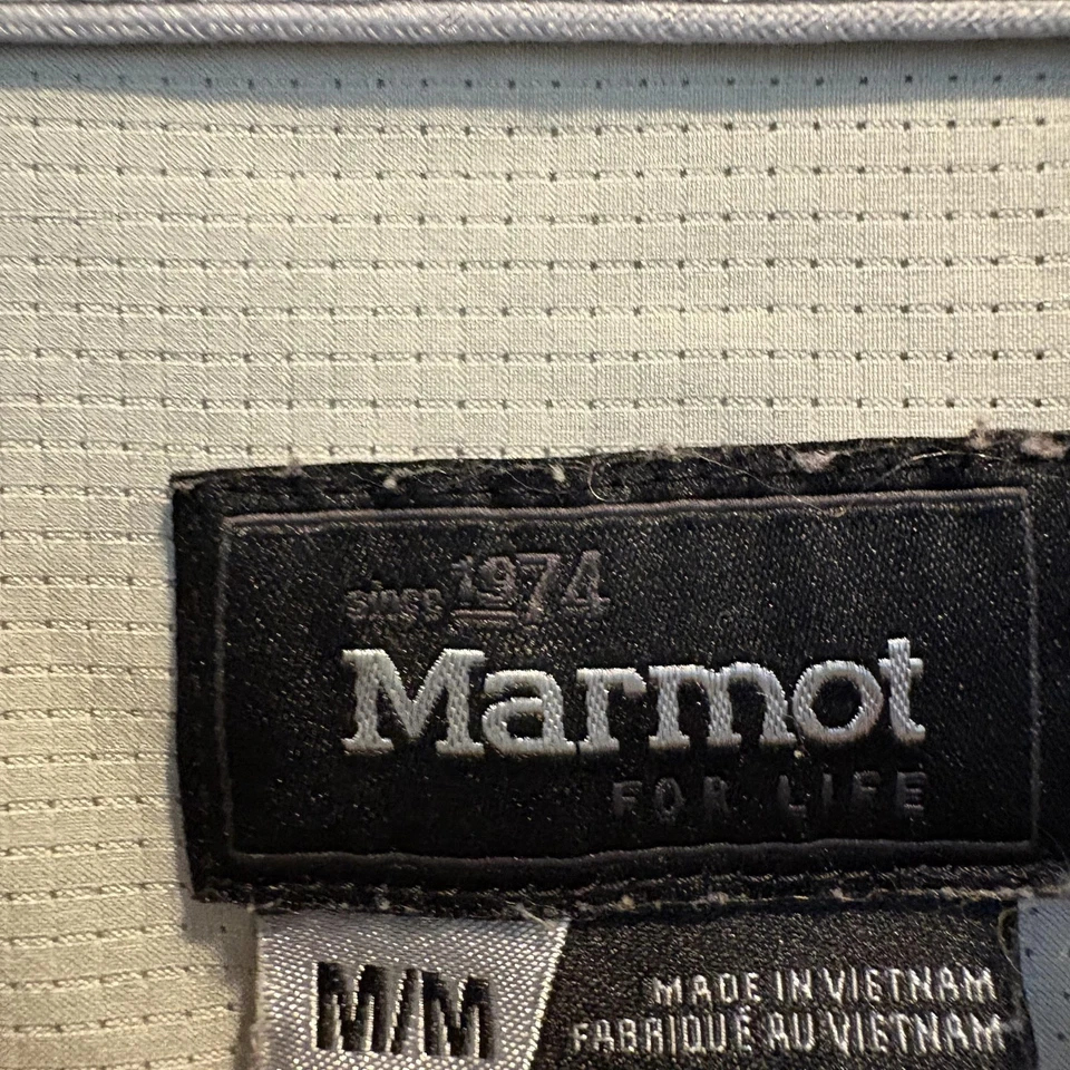 Pullover Marmot Para Hombres Gris Medio Con Capucha Ligero Anorak Chaqueta Estampado Montaña Foto 2 de 4