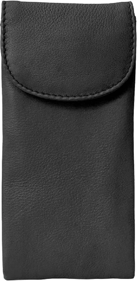 Elegant Soft Leather Eyeglass Case: Dual Compartment for Sunglasses & Readers - Image 3 of 4