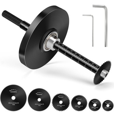 Adjustable Inside Pipe Cutter Tool Set for PVC & ABS - 6 Blades, Depth Gauge, He