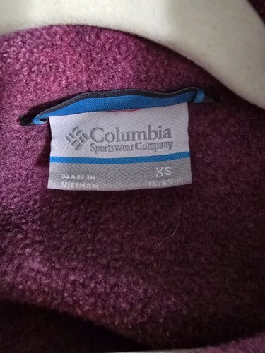 Girls Columbia Pink Fleece Full Zip Jacket Size XS (6/6x) - Picture 3 of 5