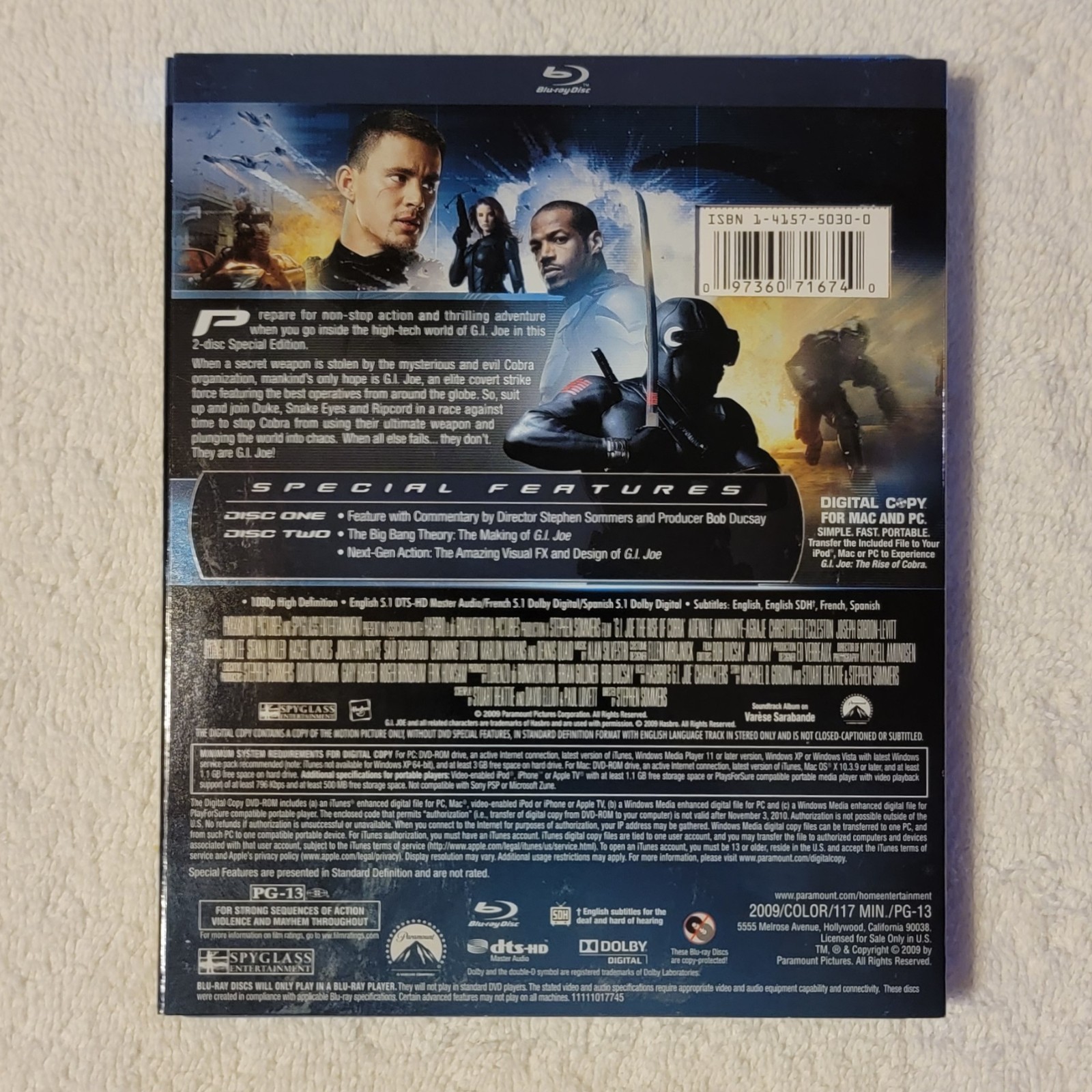 G.I. Joe: The Rise of Cobra [Blu-ray] Like New