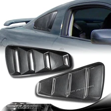 Carbon Style Window Louvers Scoop Cover For 2005-2014 Ford Mustang 1/4 Quarter