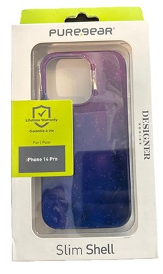 PureGear Slim Shell Fitted Case for iPhone 14 Pro Purple Hard Protective