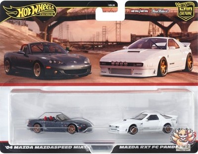 1/64 Hot Wheels Premium 2Pack Mazda RX7 FC Pandem Mazdaspeed Miata [HRR75-9866]