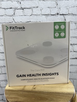 Fit Track Dara Smart Body BMI Composition Scale Open Box White