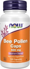 Foods Bee Pollen 500mg 100 Caps Natural Energy Immune Support Supplement