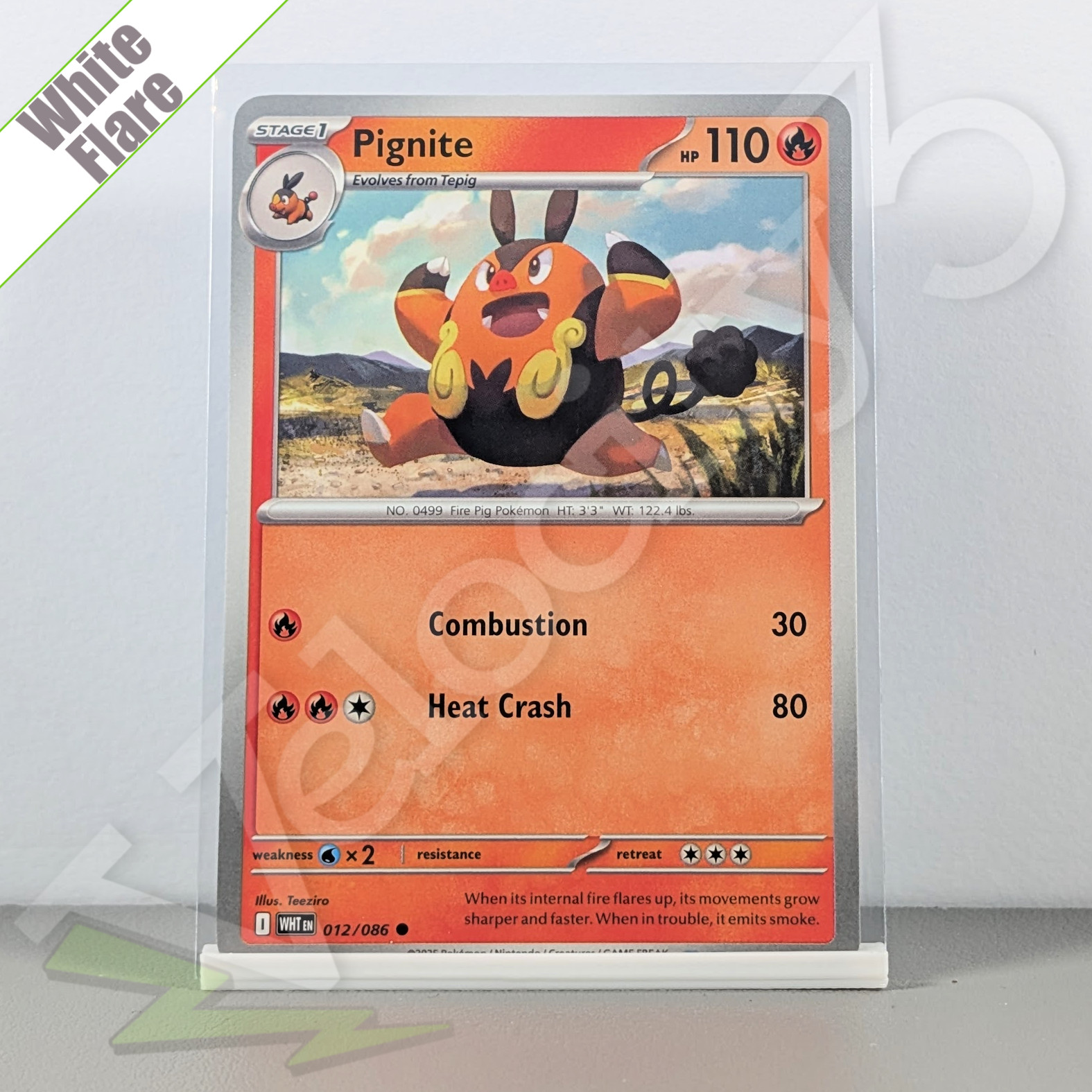 Pokemon TCG Card - Pignite 12/86 Common | White Flare (2025) WHT