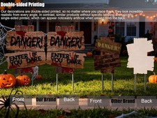 Halloween Decorations, 3 Pack 15" X 12" Yard Signs Stakes Props Outdoor Decor...