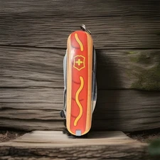 Victorinox Mini Champ Custom Mod MiniChamp 58mm w/ Wiener Warrior Hot Dog Scales