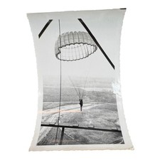 Vintage WW2 Paratrooper Training Photograph Military Airborne Parachute Photo
