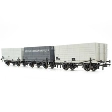 Accurascale 2828 OO Gauge Hopper - BR Grey, with black panels - 3 pack