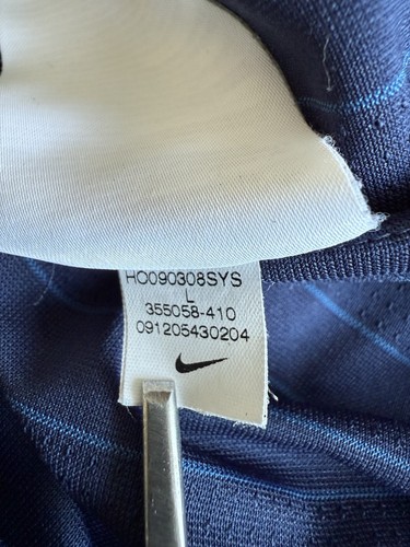Arsenal FC Nike 2009 2010 Fußball blau Nadelstreifen Auswärtstrikot Oberteil RAR Größe Large - Bild 14 von 19