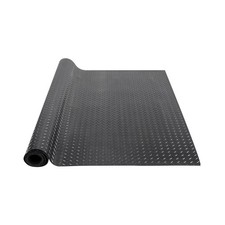 3mmx4ftx6ft Diamond Plate SBR Rubber Floor Mat Easy to Clean Black
