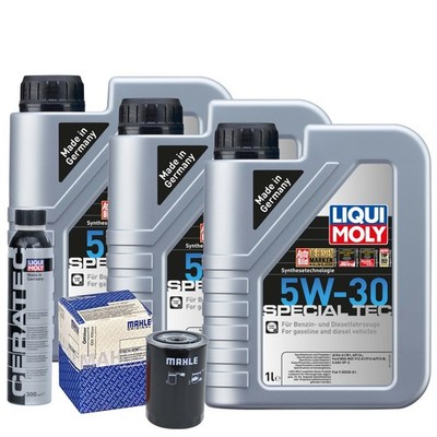 Motoröl 5W30 LIQUI MOLY Leichtlauf Special Tec 3L+MAHLE Ölfilter +Cera Tec