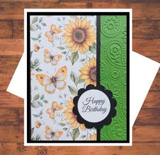 6 Fluttering Butterfly Floral Embossed Card DIY Kit w/Envelopes Handmade Cards