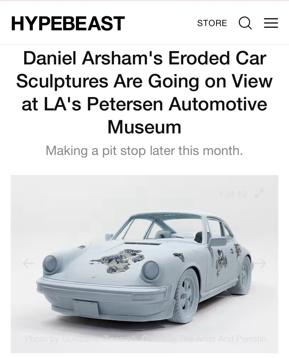 Affiche édition Limitée De Daniel Arsham - Exposition Automobile Petersen, Thème Porsche Et BMW