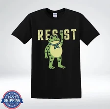Resist Political Statement Cartoon Frog Against Police T-Shirt