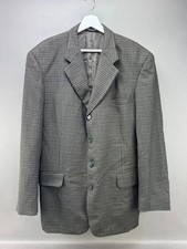 Alfani Mens Plaid 100% Pure New Wool Blazer Jacket Size 42L