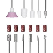 11Pcs Nail Drill Bits Sets with 6Pcs File Sanding Bands 3/32 Inch...