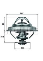Mahle TX 28 88D Thermostat, KüHlmittel FüR Alpina, Bmw, Volvo