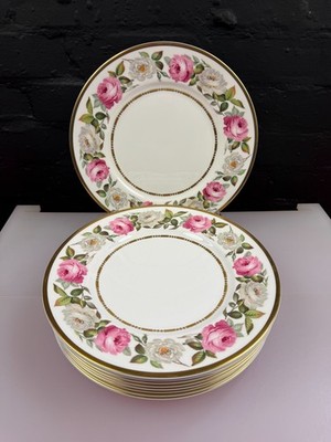 Royal Worcester Royal Garden Dot Dash Speiseteller 27 cm breit 9er Set