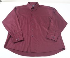 Arrow Men's Red Long Sleeve Button Shirt Size 17 34/35 Classic Fit