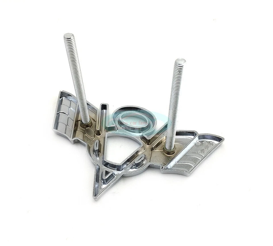 V8 Italy IT Grille Grill Emblem Black Metal Chrome Front Badge For Lamborghini - Image 3 of 4