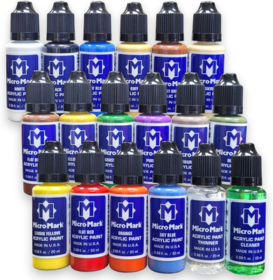 Basic Color Model Paint Set - Versatile Paint Set for Models, Miniatures, and Cr