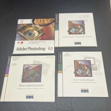 Lot Of 4 Mcintosh Windows Desk, Software, Documentation, Cisco, Photo Shop (A2)