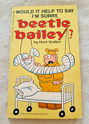 Would It Help to Say I'm Sorry Beetle Bailey Mort Walker Vintage PB 1983 Comic