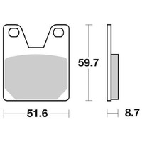 Set BeläGe Bremse SBS 733LS Yamaha 750 YZF R7 (OW02) 99/02