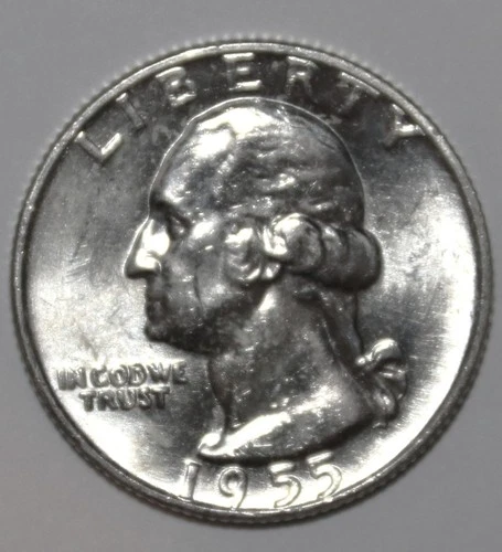 1955-D Washington Quarter - BU - #9972D - Stock Photo
