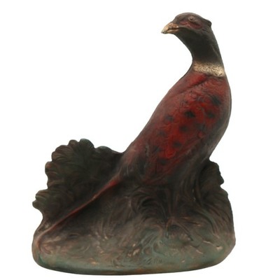 John Wright 458 Fred Everett Pheasant Cast Iron Doorstop  Excellent Patina