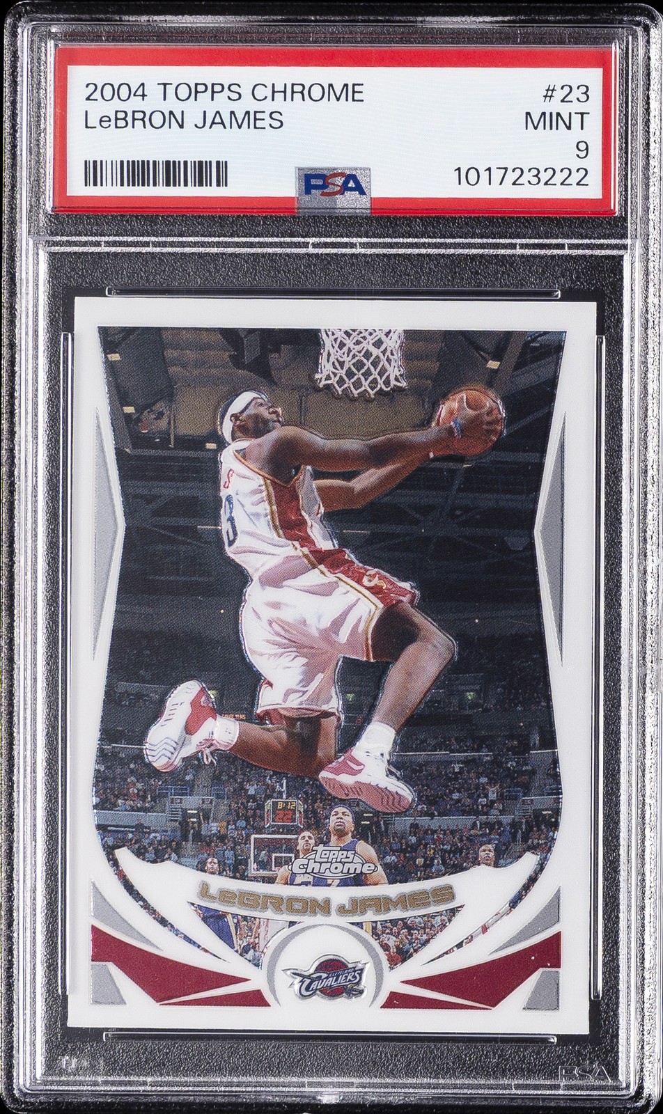 2004 TOPPS CHROME #23 LEBRON JAMES PSA 9