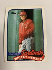 1989 Topps Manager Whitey Herzog St Louis Cardinals 