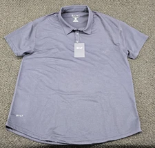 NWT BYLT Premium Basics Signatrue  Polo Shirt XXL Blue Golf Stretch Athleisure