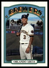 2021 Topps Heritage Orlando Arcia Milwaukee Brewers #145