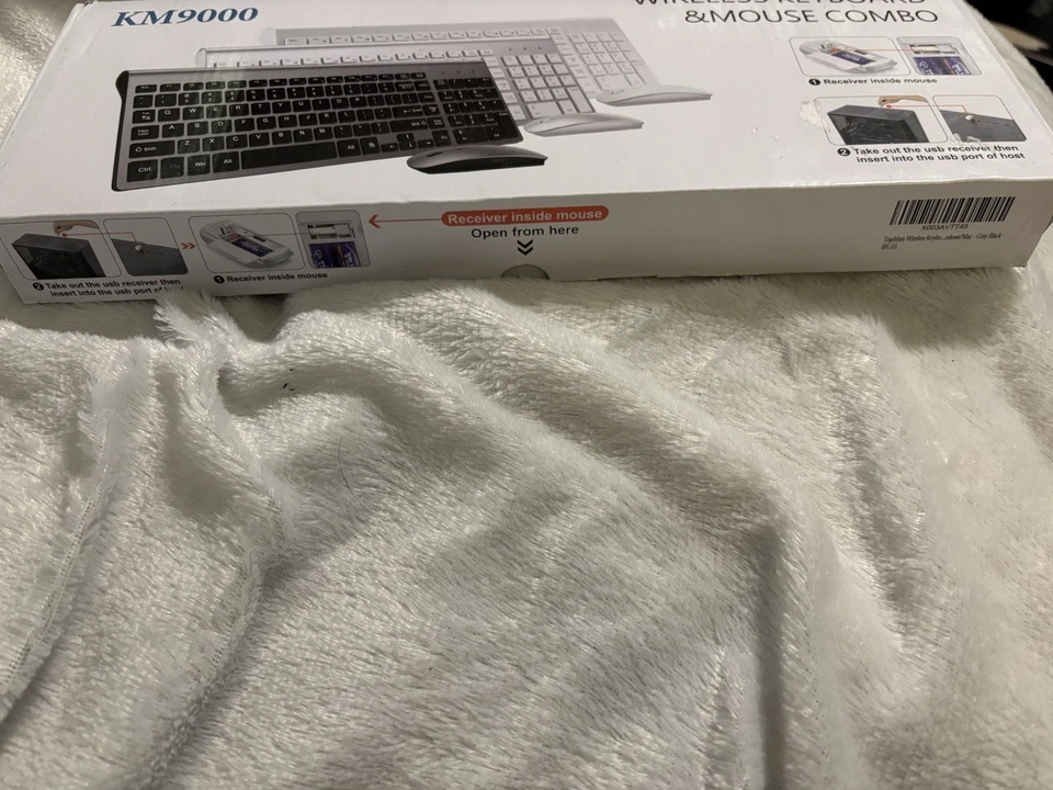 Wireless Keyboard & Mouse Set – KM19000 Model – USB Receiver – New in Box - Image 3 of 4