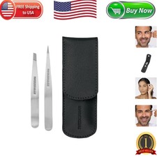 Travel-Ready Petite Tweeze Set in Stylish Black Case - Precision Hair Removal