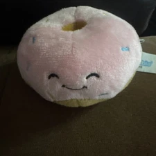 Squishable Pink Frosted Donut Sprinkles Stuffed Plush KEYCHAIN