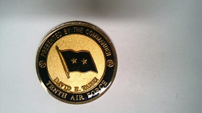 CHALLENGE COIN AIR FORCE RESERVE COMMAND COMMANDER 10TH AIR FORCE DAVID TANZI